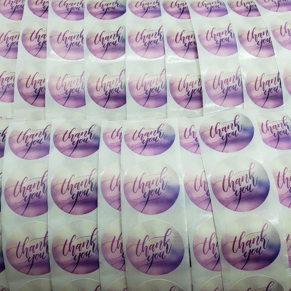 6/$15 100ct Thank You Stickers Round 1" Labels - Picture 4 of 4
